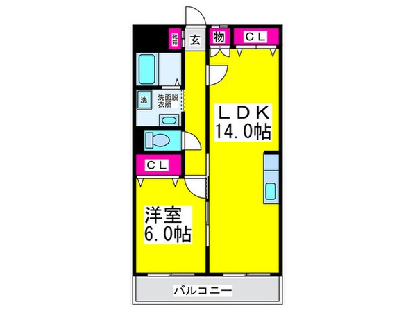 シャルム香ヶ丘の物件間取画像